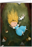 Down the rabbit hole, blank card, any occasion card