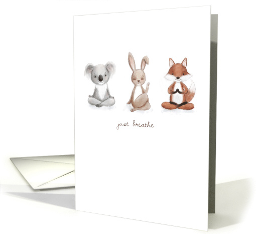 Koala, Rabbit, Fox, Just Breathe Thinking of You card (1612512)