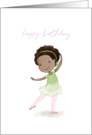 Happy Birthday ballerina, blank inside card
