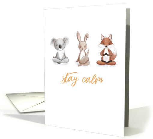 Koala, Rabbit and Fox Stay Calm, Encouragement card (1614910)