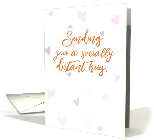 Socially Distant Hug COVID 19 Encouragement card (1614920)