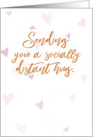 Socially Distant Hug COVID 19 Encouragement card