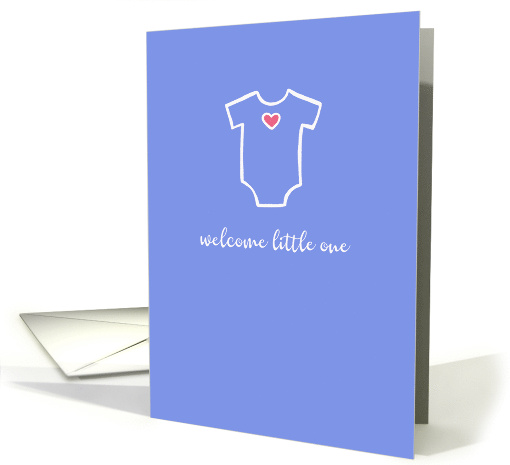 Welcome Little One, Baby Boy, Onesie, Congratulations New Baby card