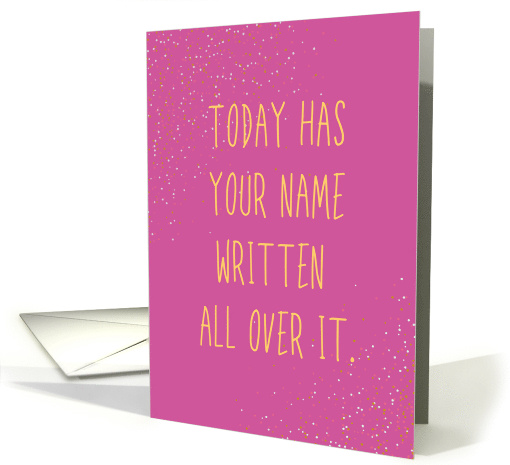 Pink Star Confetti, Congratulations, Celebratory Greeting card