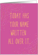 Pink Star Confetti, Congratulations, Celebratory Greeting card
