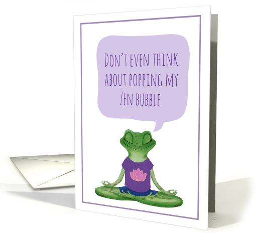 Coronavirus Thinking of You Yoga Frog Zen Bubble card (1620646)