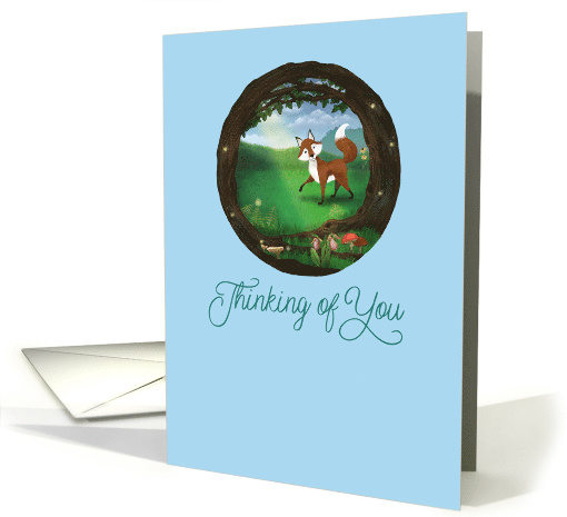 Thinking of You, Fox in Meadow, Blank Inside card (1621564)