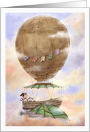 Happy Birthday, Dream, Girl in Flying Machine card