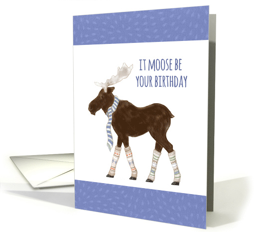 Moose Birthday Card, Pun, Humor card (1623598)