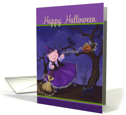 Happy Halloween, Magical Witch, Whimsical Pig Character... (1627146)