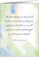 Sympathy Saying from William Wordsworth, Watercolor Painting card
