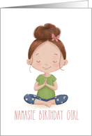 Namaste Birthday Girl Yogi with Butterfly card