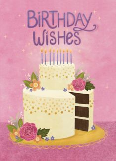 Birthday Wishes Cake...