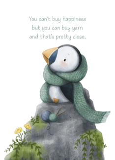 Knitting Puffin...