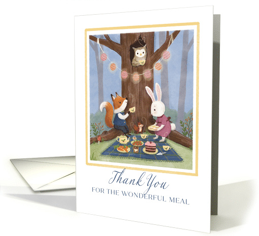 Thank You for the Wonderful Meal Woodland Picnic Scene card (1889764)