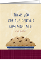 Thank You for the Delicious Homemade Meal with Pie and Hearts card