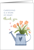 Thank You Caregiving Tulip with Watering Can card