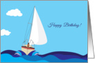 Happy Birthday Sail Boat card