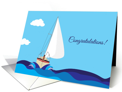 Congratulations Sail Boat card (1052957)