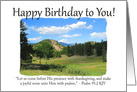 Happy Birthday Mountain - Christian card