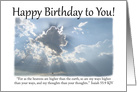 Happy Birthday Cloud - Christian card