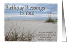 Happy Birthday Beach - Christian card