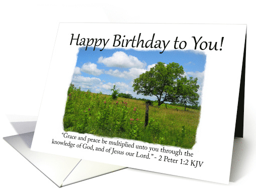 Happy Birthday Prairie Tree - Christian card (1026003)