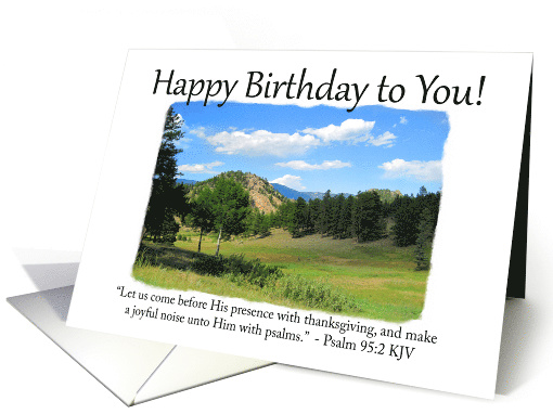 Happy Birthday Mountain - Christian card (1027707)