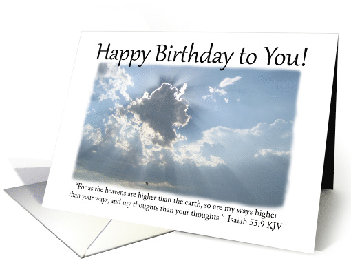 Happy Birthday Cloud - Christian card (1043213)