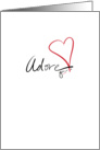 Adore you. card