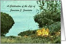 Celebration of Life Invitation Memorial Service Custom Flowers Mosaic card