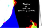Thank You, Sympathy, Abstract, Custom Cover & Inside card