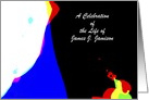 Celebration of Life Invitation, Memorial Service, Abstract, Custom card