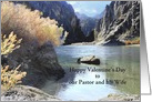 Happy Valentines Day Pastor and Wife Custom River card