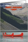 Happy Birthday like a Dad Father Custom Mountains Canoes Boats card
