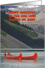 Happy Birthday Canoeing Custom Mountains Canoes Boats card