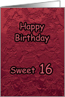 Happy Birthday Sweet Sixteen 16 16th Red Dolls card