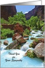 Thank You for Your Sympathy, Turquoise Stream, Personalize Out/In card