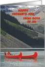 Happy Father’s Day From Both of Us, Mountain Canoes, Personalize card