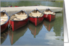 Any Occasion, Blank Note Card, Red Canoes, Reflection card