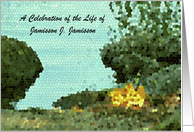 Celebration of Life Invitation Memorial Service Custom Flowers Mosaic card