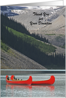 Thank You for the Donation, Sympathy, Mountain Canoes card