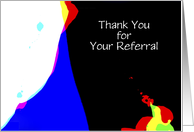 Thank You for Referral, Abstract, Customize Cover and Inside card