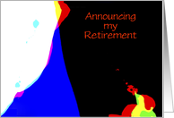 Announcing My Retirement, Abstract, Customize Cover and Inside card