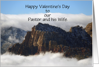 Happy Valentines Day Pastor and Wife Minister Priest Custom Clouds card