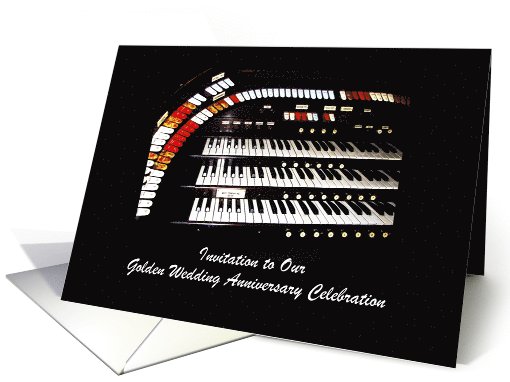 Invitation 50th Anniversary Party Ancient Organ Personalize card