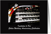 Invitation 50th Anniversary Party Ancient Organ Personalize card