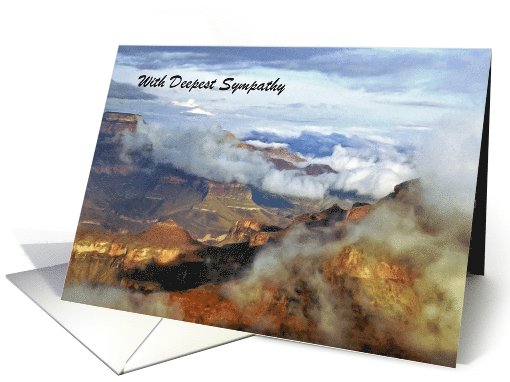 With Deepest Sympathy, Canyon Clouds, Personalize Cover/Inside card