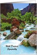 With Deepest Sympathy, Turquoise Stream, Personalize Cover/Inside card