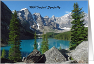 With Deepest Sympathy, Mountains, Lake, Glaciers, Personalize card